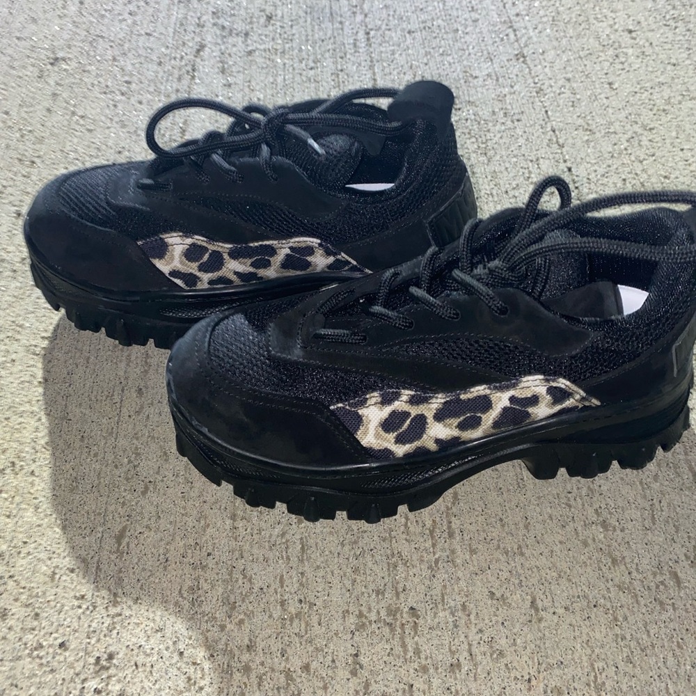 MSGM Leopard Workout Shoes
